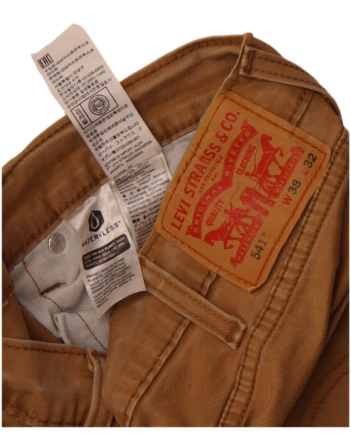 Мужские прямые повседневные брюки Levi's 541 W38 L32 бежевого цвета, хлопок