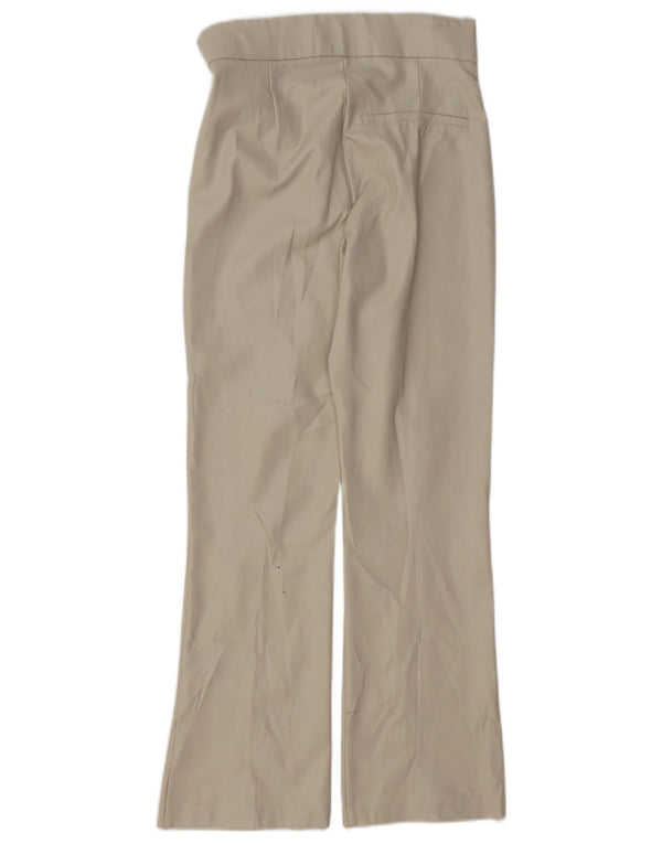 Женские брюки Bootcut из искусственной кожи ZARA, маленькие W26 L26, бежевый полиамид