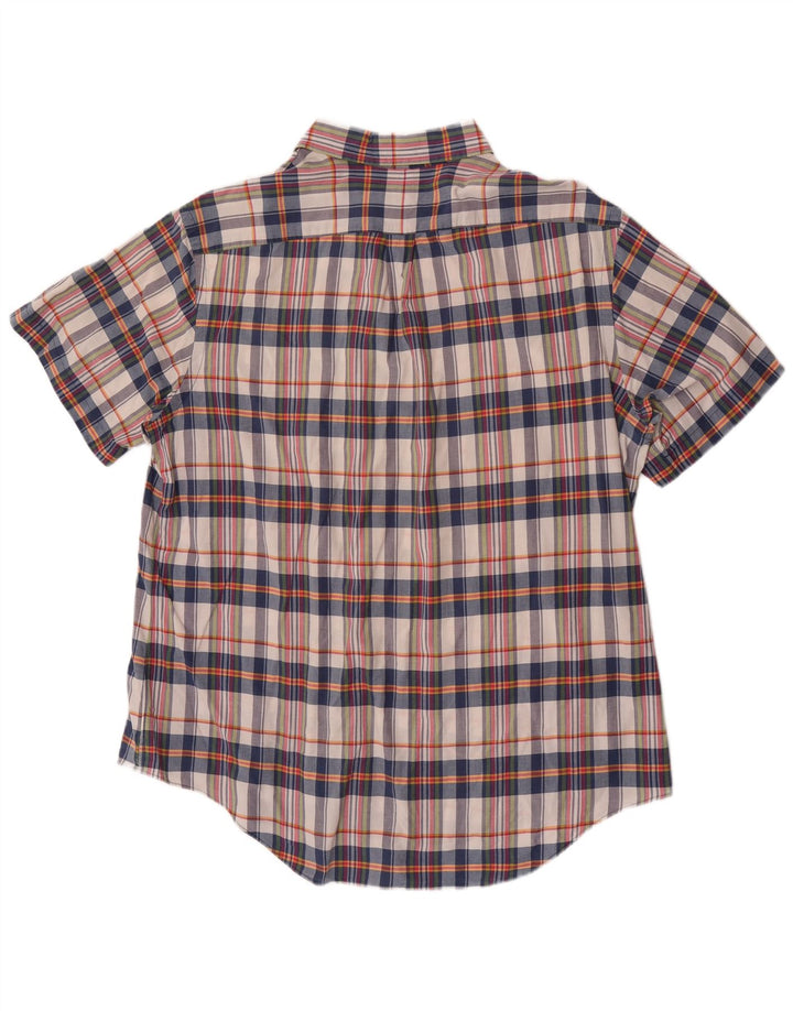 Мужская рубашка с коротким рукавом Polo Ralph Lauren 2XL, хлопковая разноцветная клетка