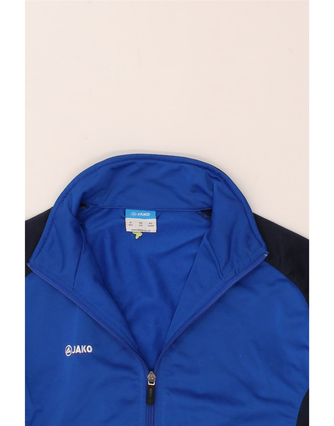 JAKO Boys Tracksuit Top Jacket 11-12 Years Blue Colourblock Vintage Jako and Second-Hand Jako from Messina Hembry 