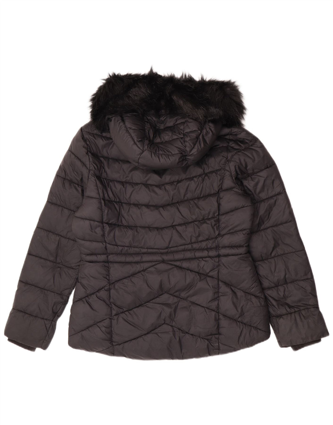 Женская стеганая куртка с капюшоном Barbour UK 14, большая, черная, полиамид