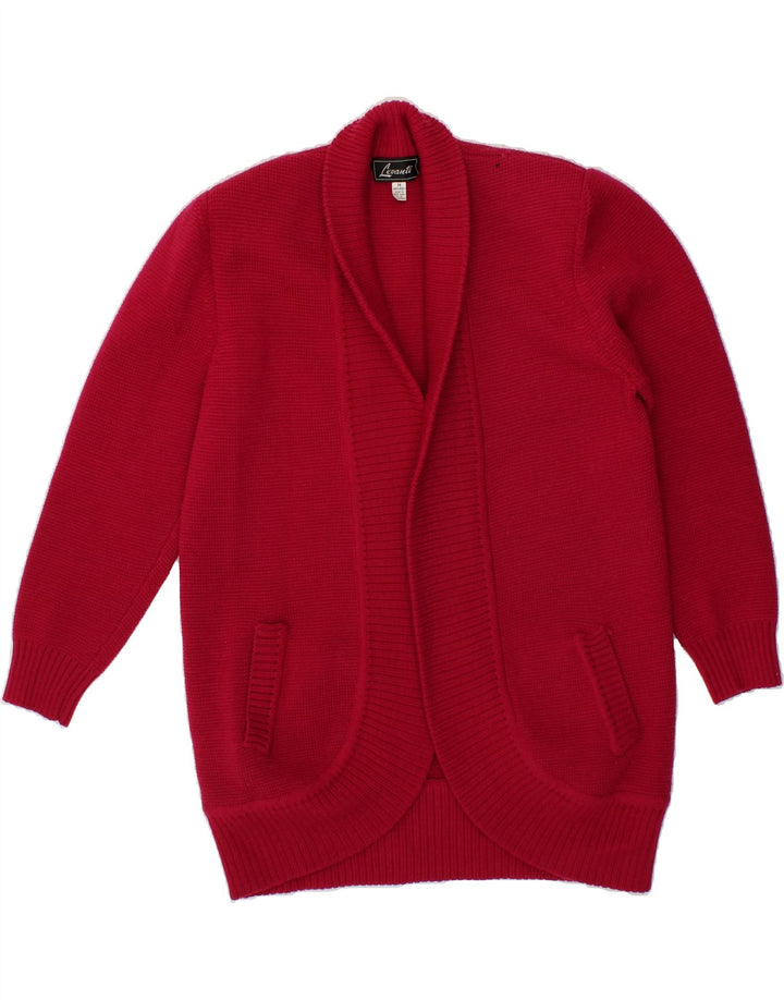 LEVANTE Womens Open Cardigan Sweater UK 14 Medium  Red Wool Vintage Levante and Second-Hand Levante from Messina Hembry 