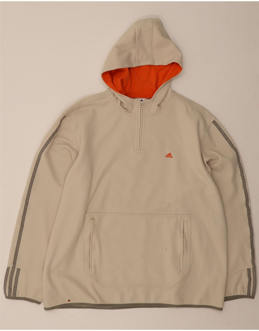 Adidas Мужской джемпер с капюшоном на молнии XL Бежевый полиэстер