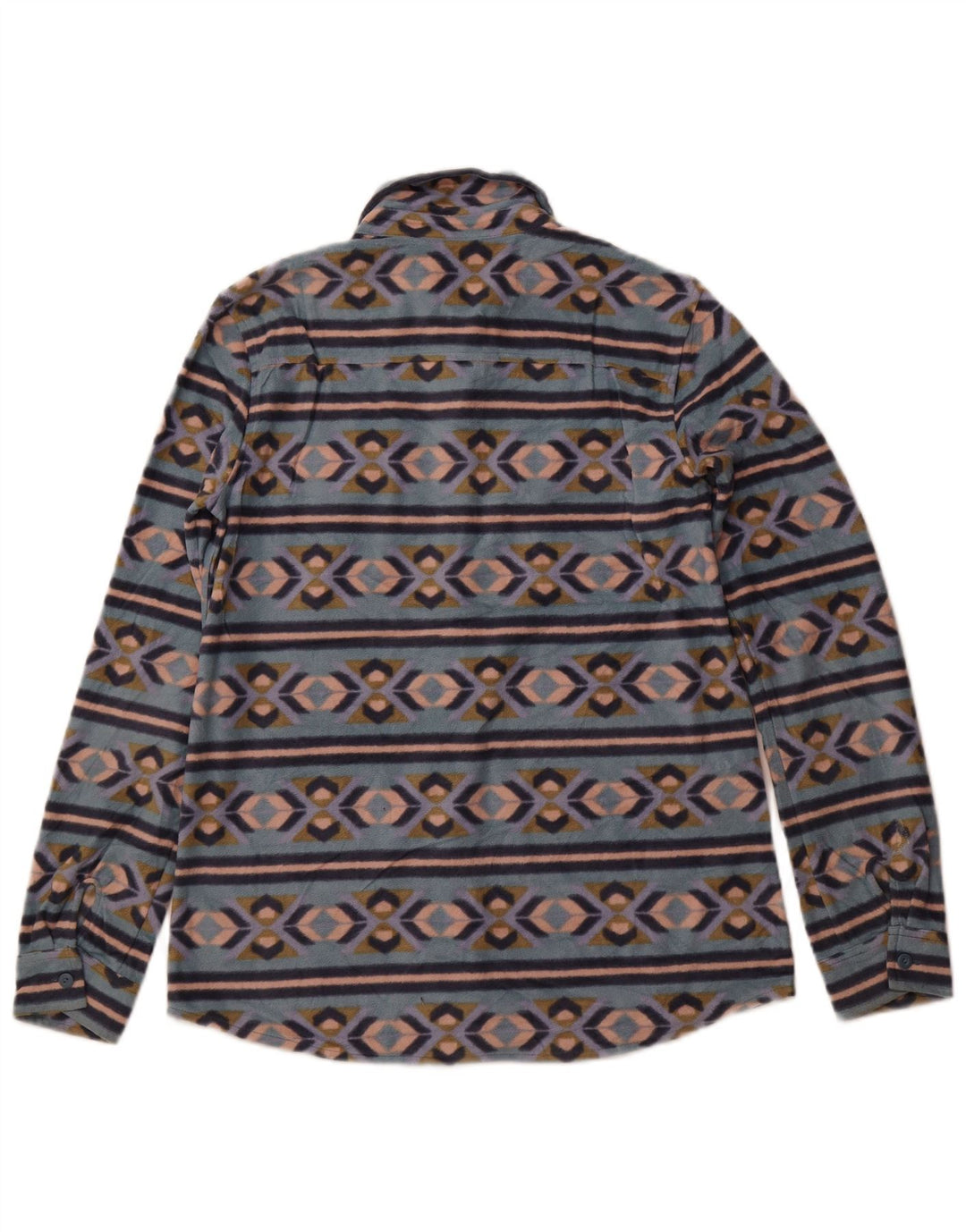 Женская флисовая рубашка EDDIE BAUER UK 12, средний синий, полиэстер Fair Isle