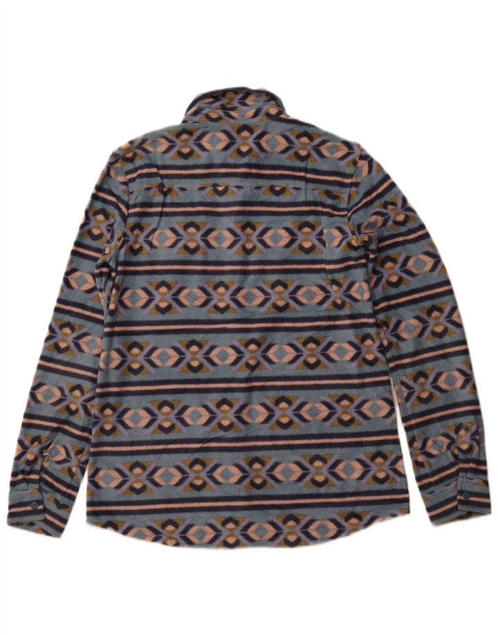 Женская флисовая рубашка EDDIE BAUER UK 12, средний синий, полиэстер Fair Isle
