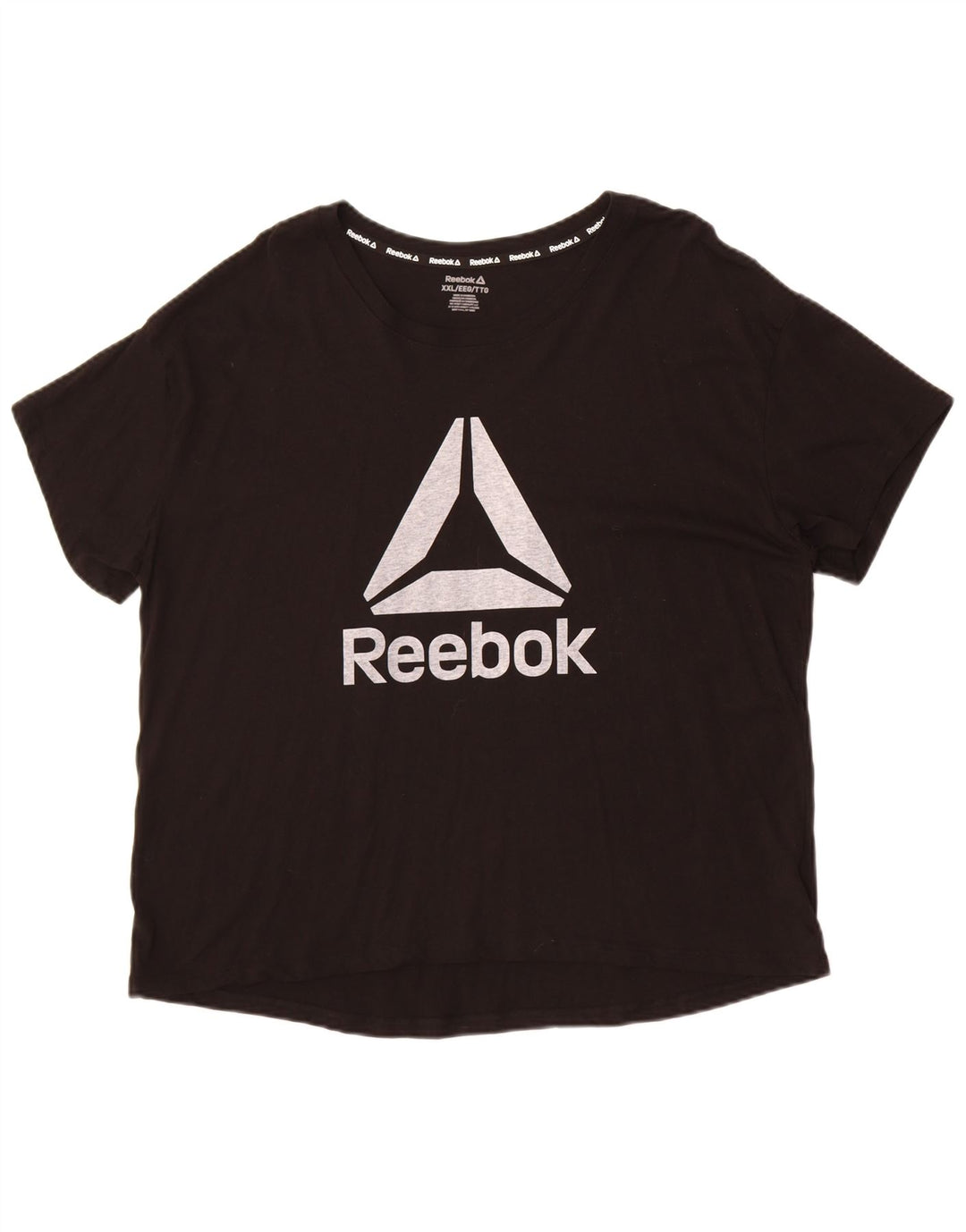 Мужская футболка с рисунком Reebok 2XL, черная, хлопок