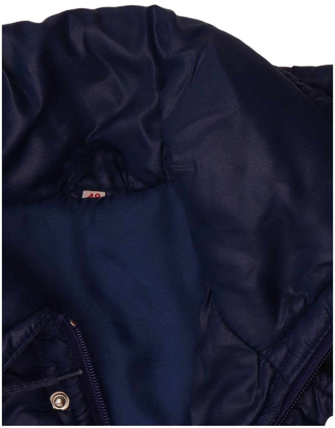 Винтажная мужская утепленная куртка с капюшоном IT 48 Medium Navy Blue Полиамид