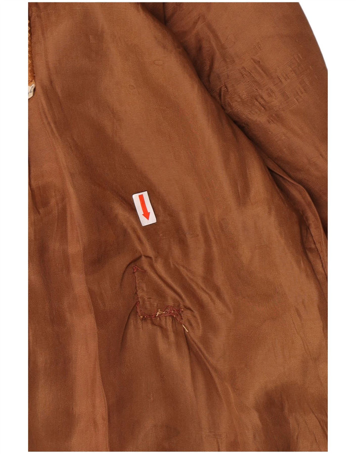 Винтажная мужская замшевая куртка-бомбер IT 44 XS Коричневый