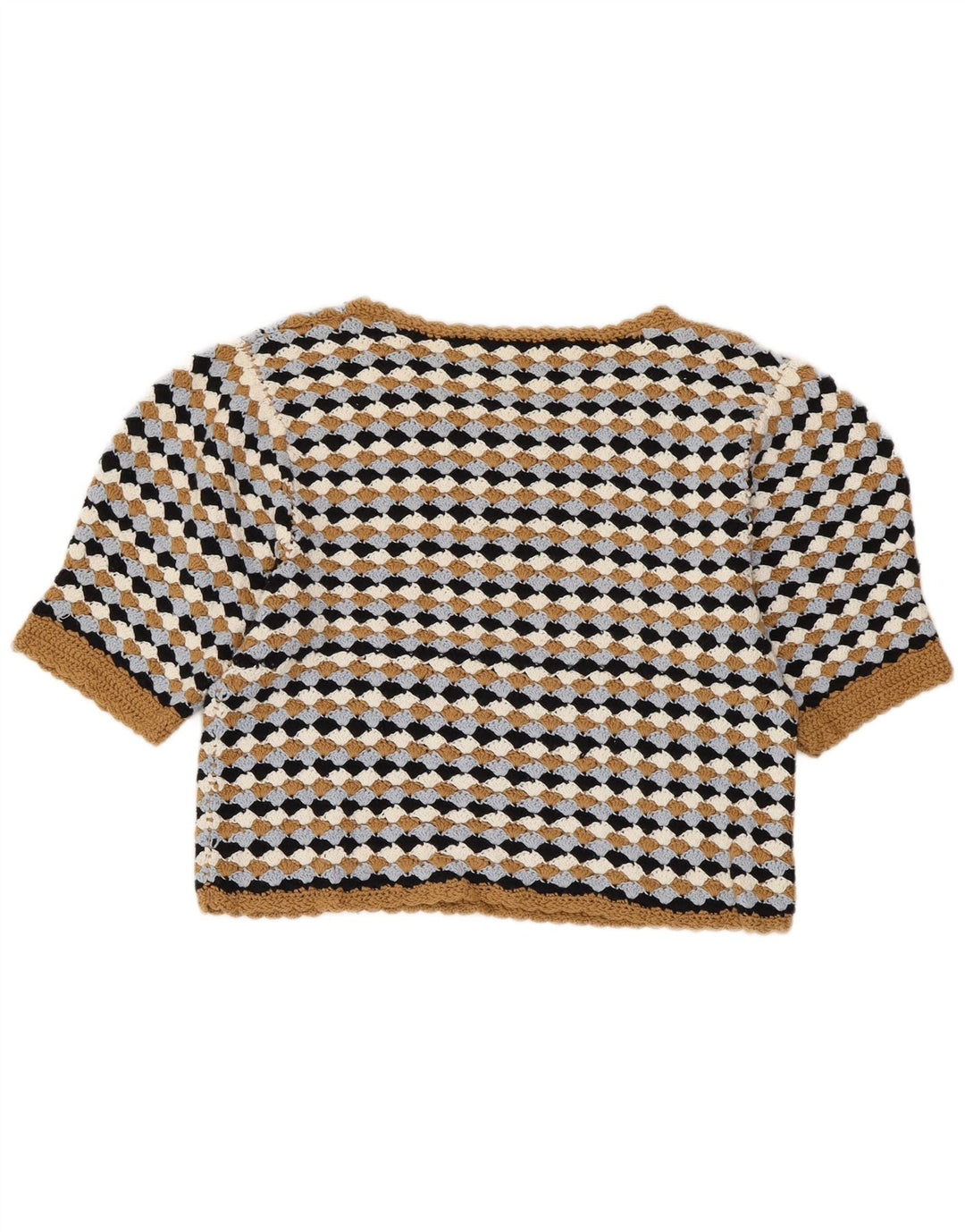 Женский укороченный свитер с вырезом лодочкой ZARA, Великобритания, 14, большой, разноцветный