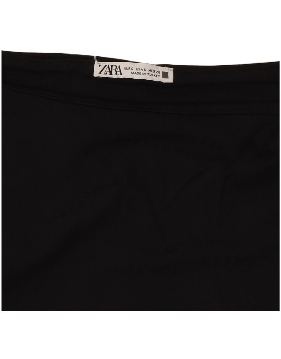 Женская укороченная блузка ZARA UK 8, маленькая, черная