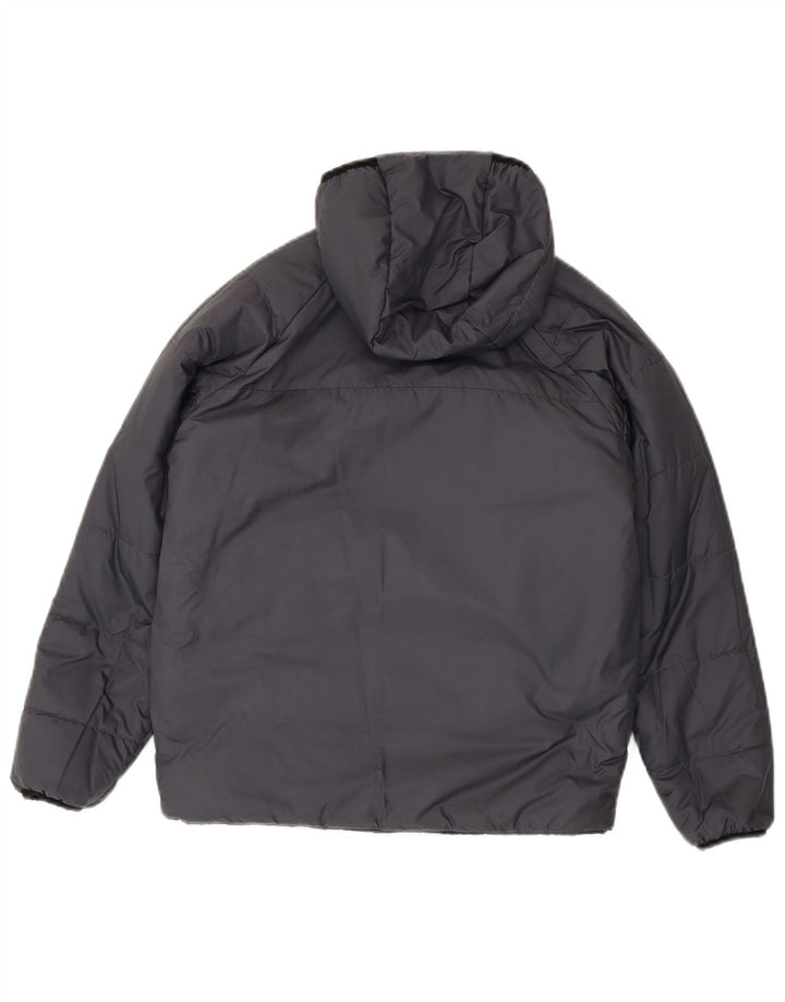 Двусторонняя стеганая куртка с капюшоном для мальчиков The North Face, 11–12 лет, серая