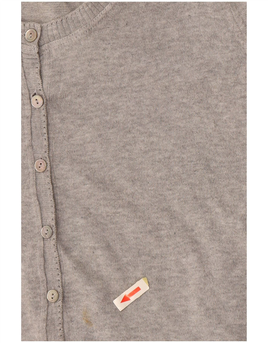 Женский кардиган с коротким рукавом BENETTON UK 12, средний серый в крапинку