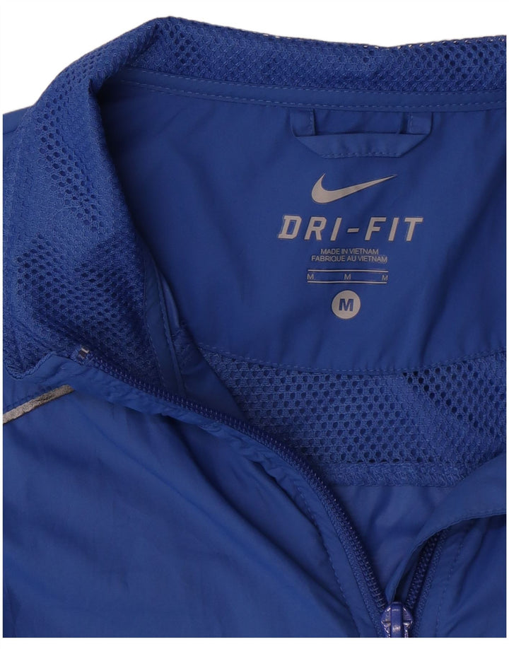 Мужская спортивная куртка Nike Dri Fit, средний синий полиэстер