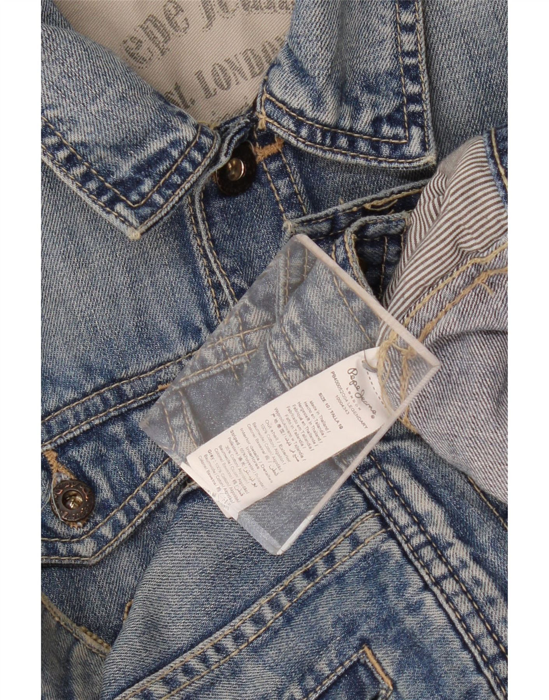 PEPE JEANS Джинсовая куртка для мальчиков 9-10 лет, синяя, хлопок