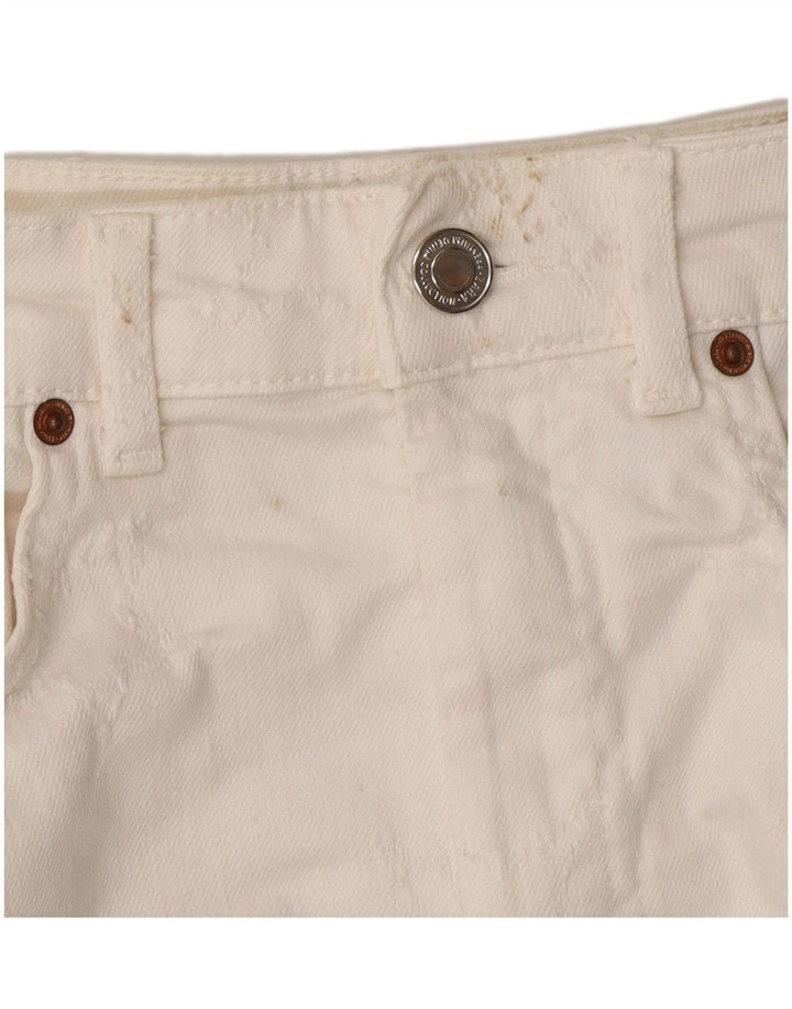 ZARA Womens Mini Denim Skirt Medium W28  White Cotton Vintage Zara and Second-Hand Zara from Messina Hembry 