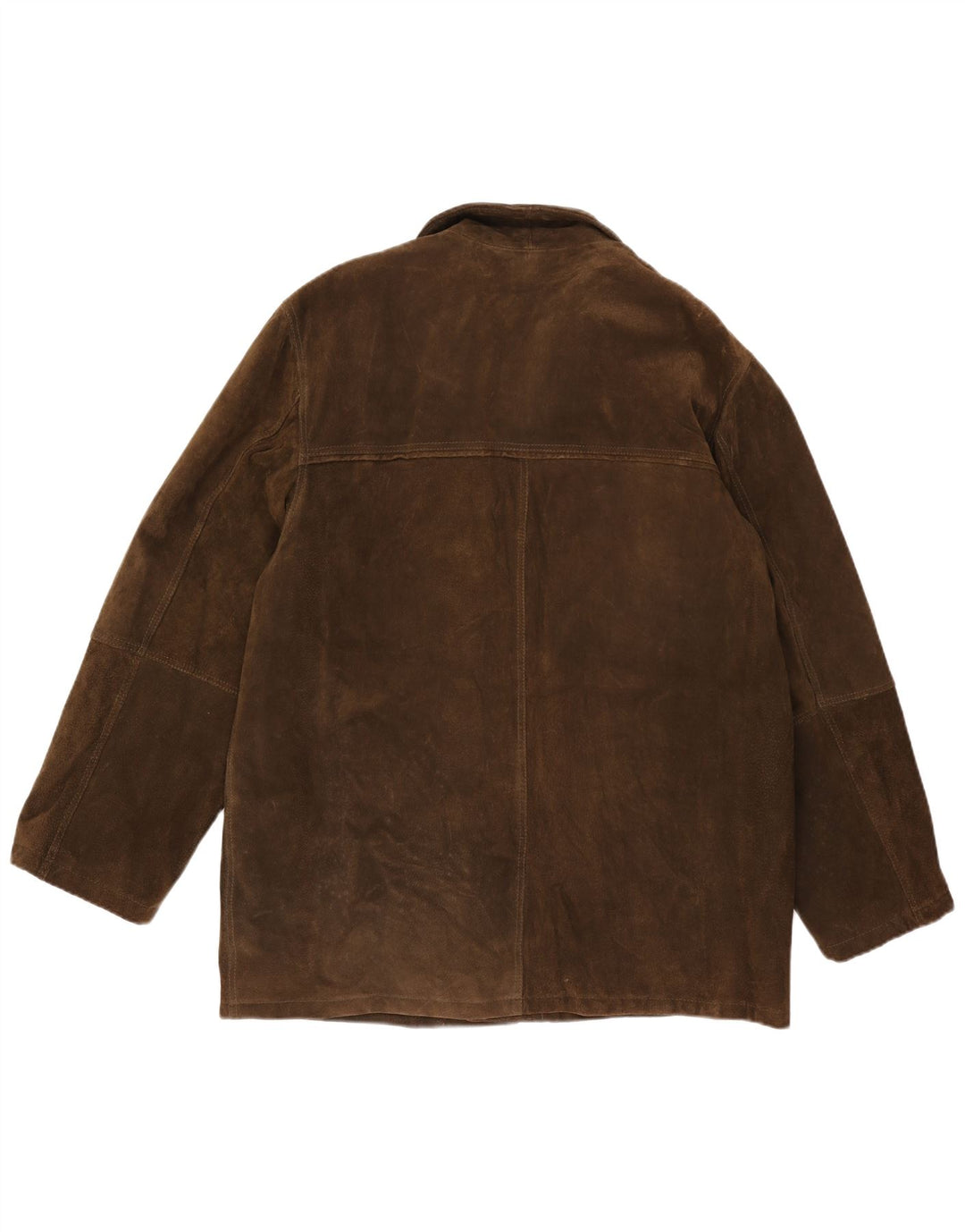 Винтажная мужская замшевая куртка UK 42 XL коричневая кожаная