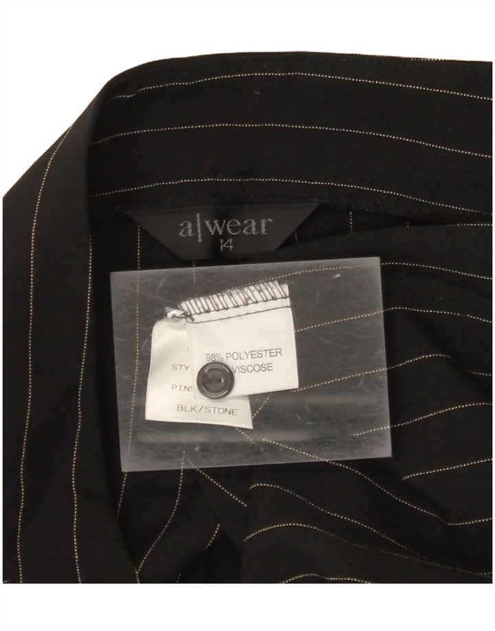 Женские повседневные брюки A WEAR Bootcut UK 14, средние W30 L32, черные в полоску