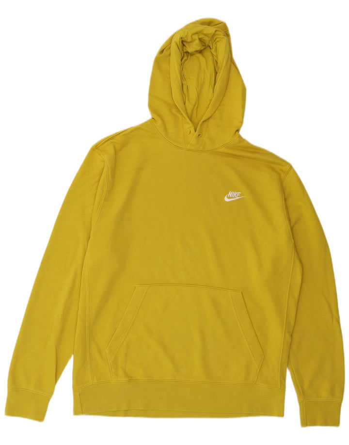 Мужской джемпер с капюшоном Nike, большой желтый, хлопок