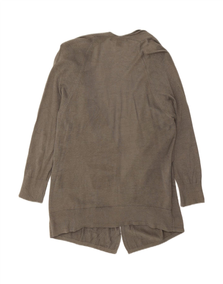 TOMMY BAHAMA Womens Open Cardigan Sweater UK 12 Medium Grey Cotton