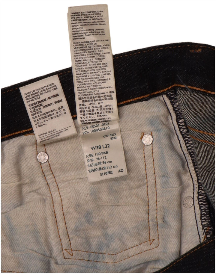 Мужские прямые джинсы Levi's 501 W38 L27 темно-синие, хлопок