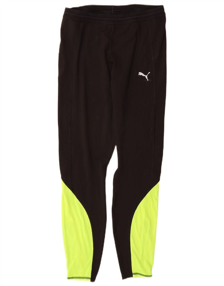 Мужские леггинсы Puma XL черные с цветными блоками