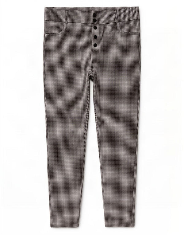 Женские укороченные леггинсы с рисунком Zara Trafaluc UK 18 XL, черные в клетку