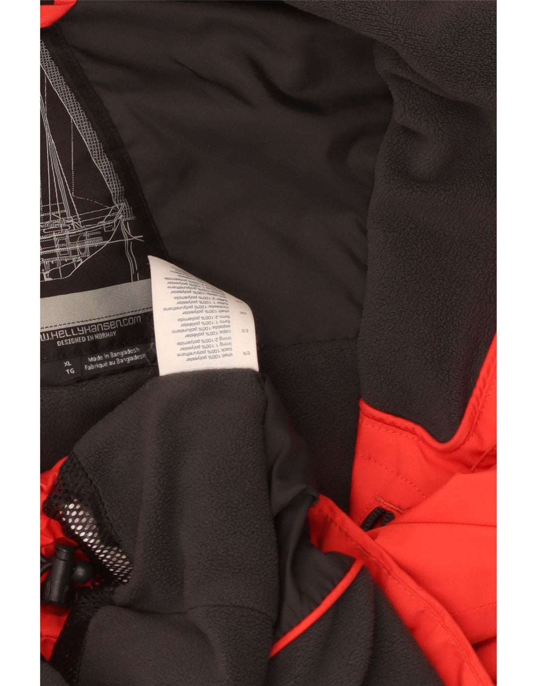 Helly Hansen Ветровка для мальчиков с графическим рисунком 13-14 лет, XL, красный полиэстер