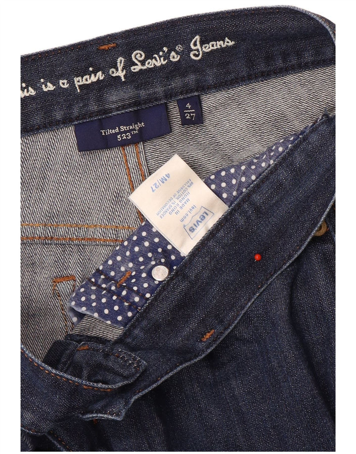 Женские прямые джинсы Levi's с наклоном, размер США 4, маленький W27 L30, синий хлопок