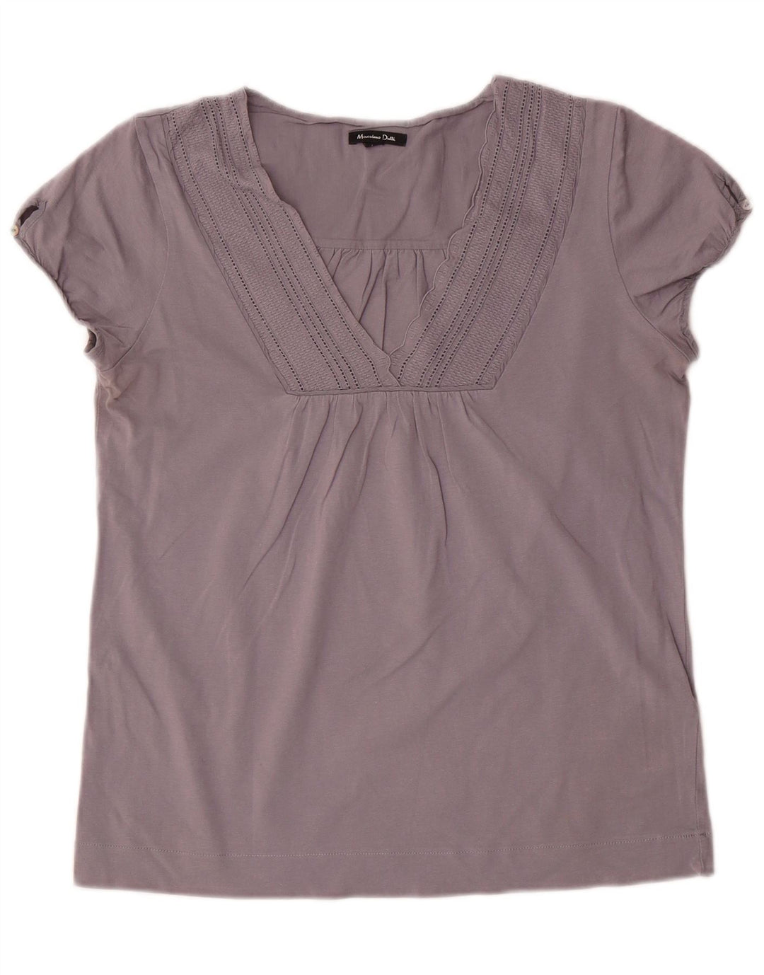 Женская блузка MASSIMO DUTTI Top UK 14, большой серый хлопок