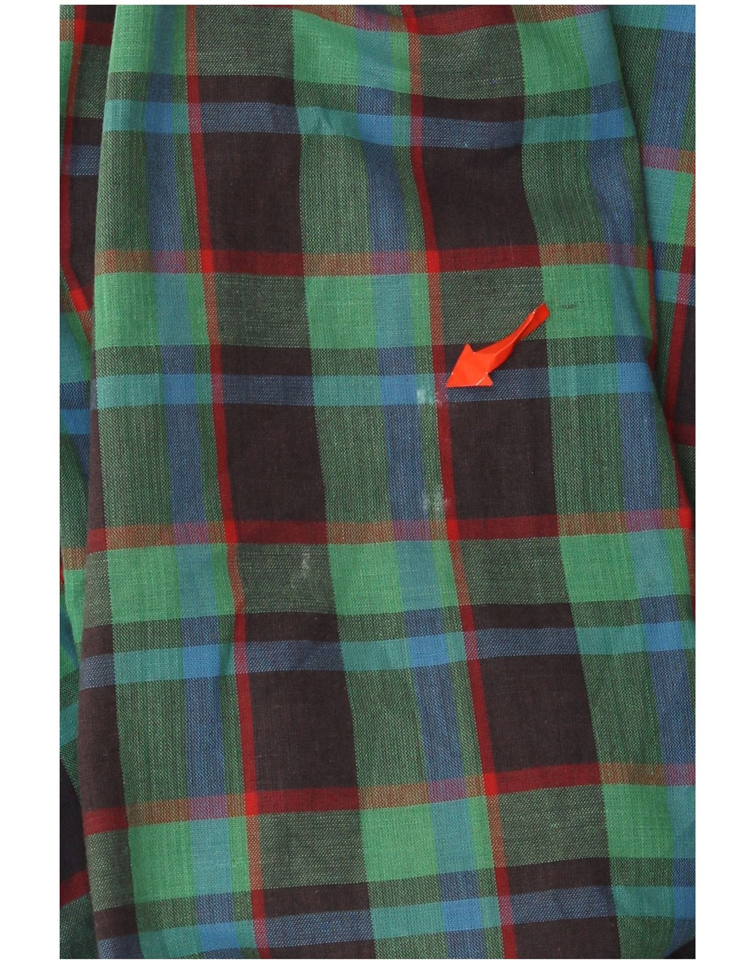 Женский бомбер VINTAGE IT 50 XL, хлопок в зеленую клетку