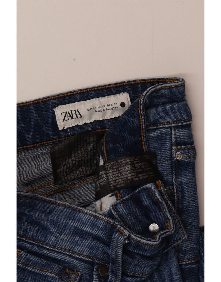 Женские расклешенные джинсы Zara EU 34 2XS W24 L32, синий хлопок