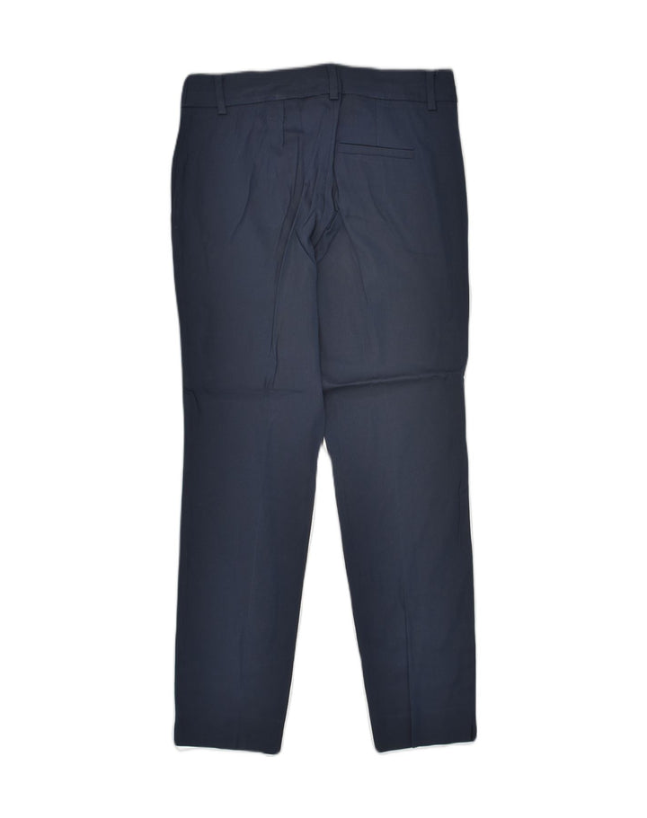 VINTAGE Womens Slim Chino Trousers UK 6 XS W27 L20 Navy Blue Acetate | Vintage Vintage | Thrift | Second-Hand Vintage | Used Clothing | Messina Hembry 