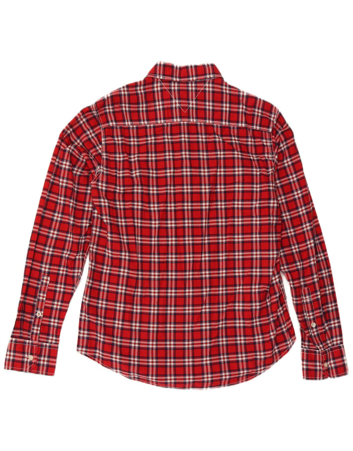 Tommy Hilfiger Мужская рубашка XL в красную клетку из хлопка