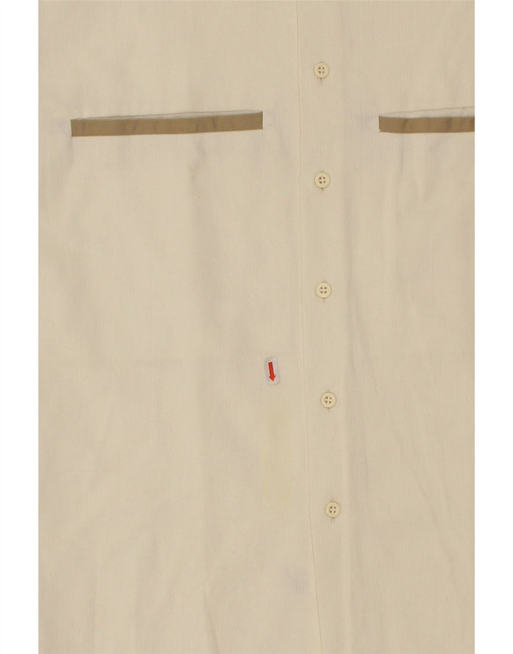 INGRAM Mens Shirt IT 48 Medium Beige Polyester Vintage Ingram and Second-Hand Ingram from Messina Hembry 