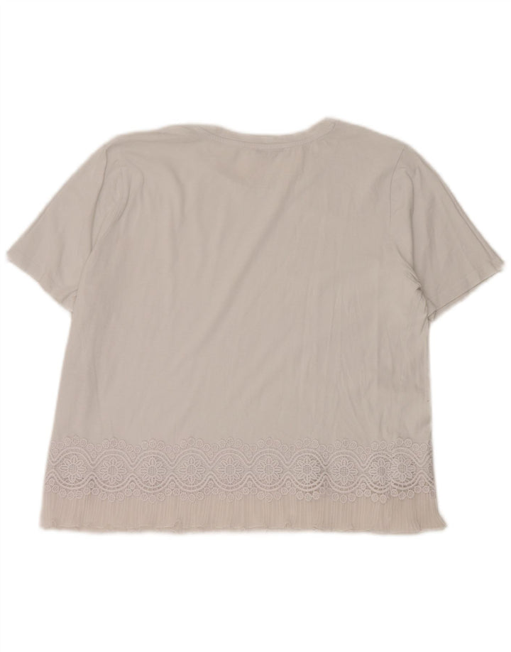 Женская блузка Zara Top UK 16, большой белый хлопок