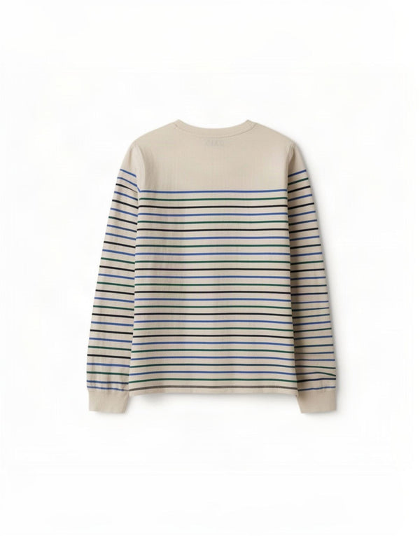 Женский топ с длинным рукавом Marks & Spencer UK 18 XL, хлопок в белую полоску