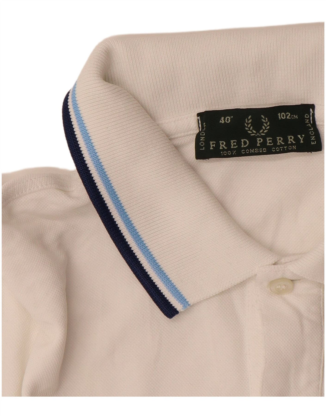 Мужская рубашка-поло FRED PERRY среднего размера, белый хлопок, хлопок