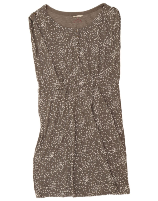 Женское платье-футляр без рукавов White Stuff UK 14, большой серый с цветочным принтом