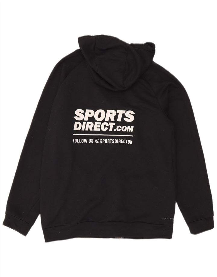 Мужской свитер с капюшоном и молнией с графическим рисунком Nike Dri Fit, маленький черный полиэстер