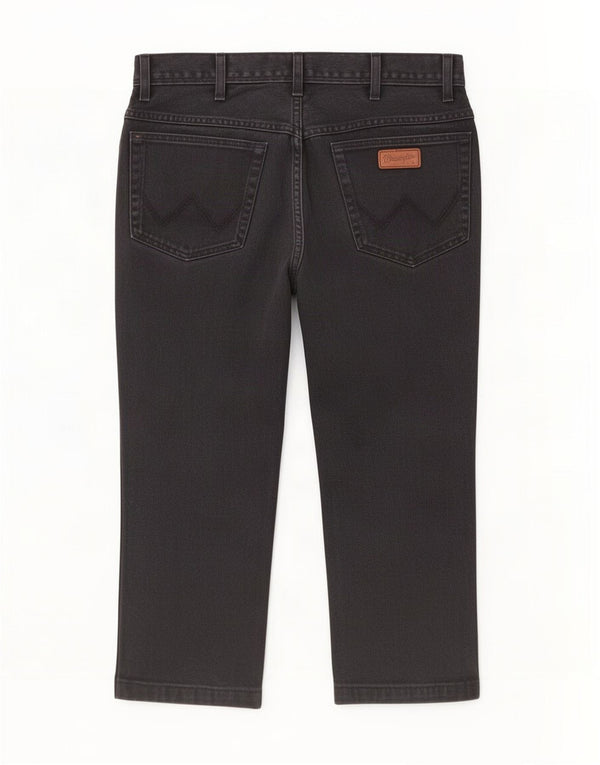 Мужские джинсы-капри Wrangler стандартного кроя W34 L22, черные хлопковые