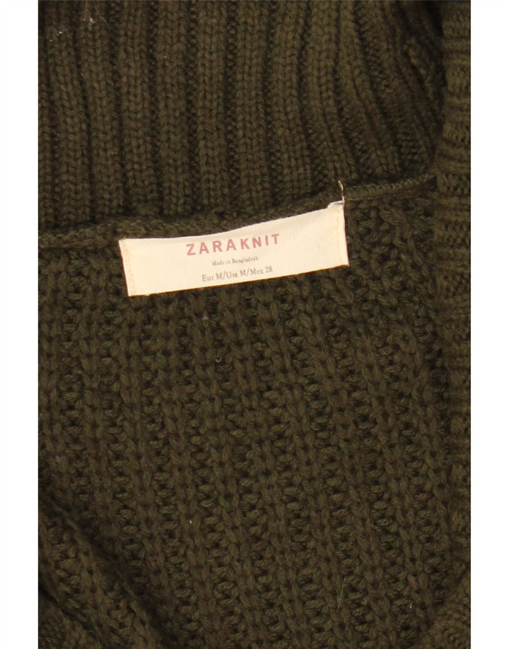 Женский двубортный кардиган Zara UK 14, средний хаки
