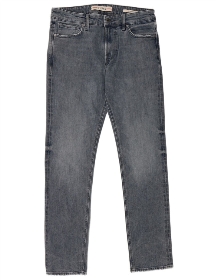 Мужские узкие зауженные джинсы Guess W34 L31 синие