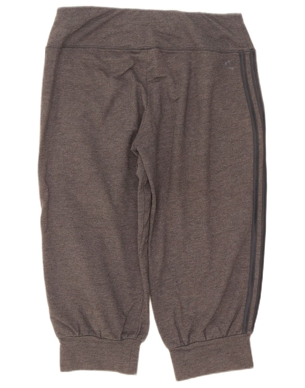 Женские спортивные брюки-капри Adidas Joggers UK 12, хлопок среднего серого цвета