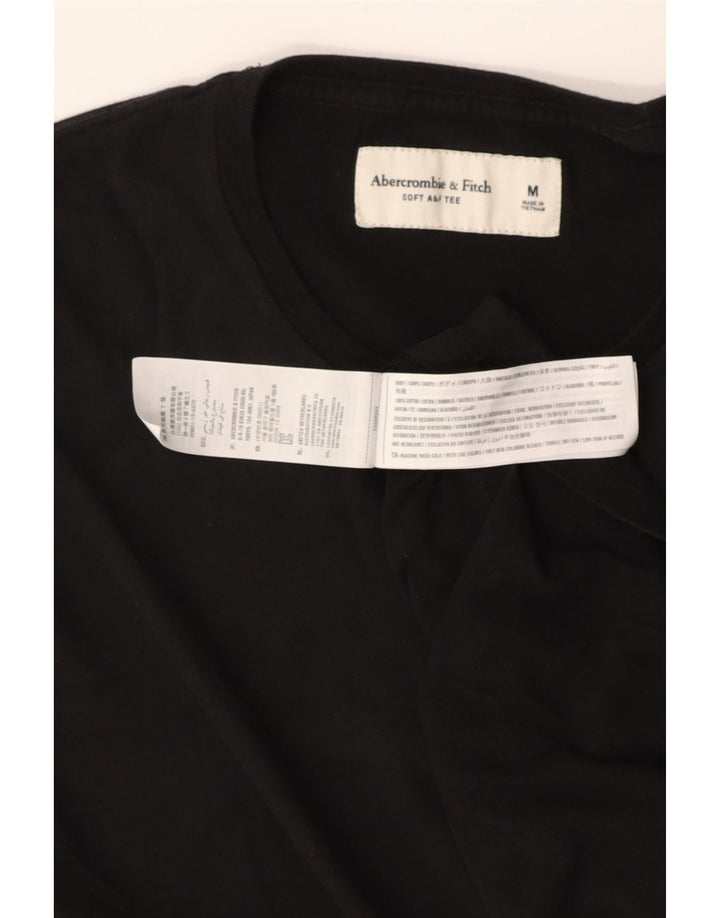 ABERCROMBIE & FITCH Mens T-Shirt Top Medium Black Cotton