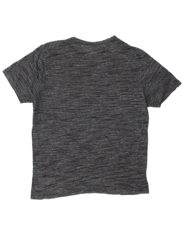 ZARA Mens T-Shirt Top Medium Black Flecked Cotton