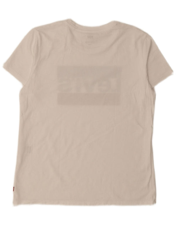 Женская футболка с рисунком Levi's Top UK 14, средний белый
