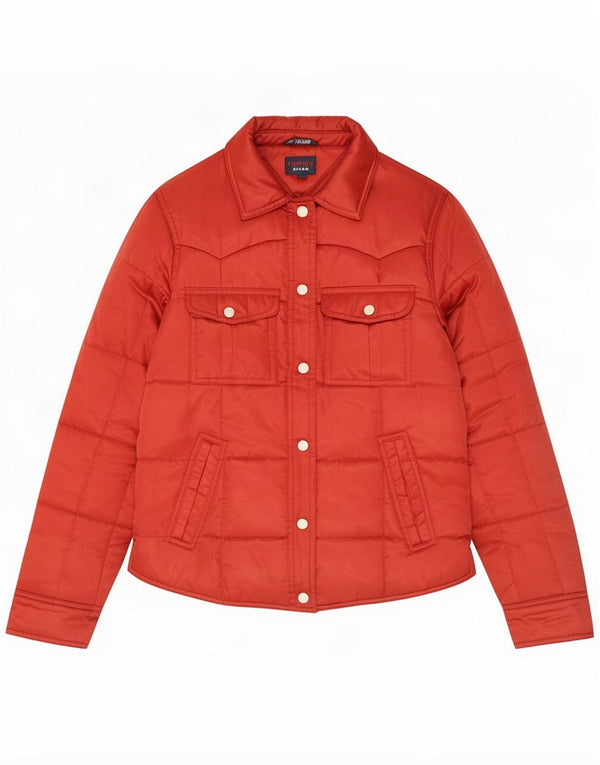 Женская стеганая куртка Tommy Hilfiger UK 12, средний красный полиэстер