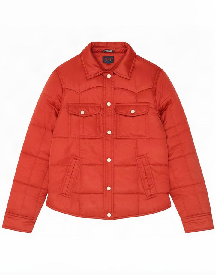 Женская стеганая куртка Tommy Hilfiger UK 12, средний красный полиэстер