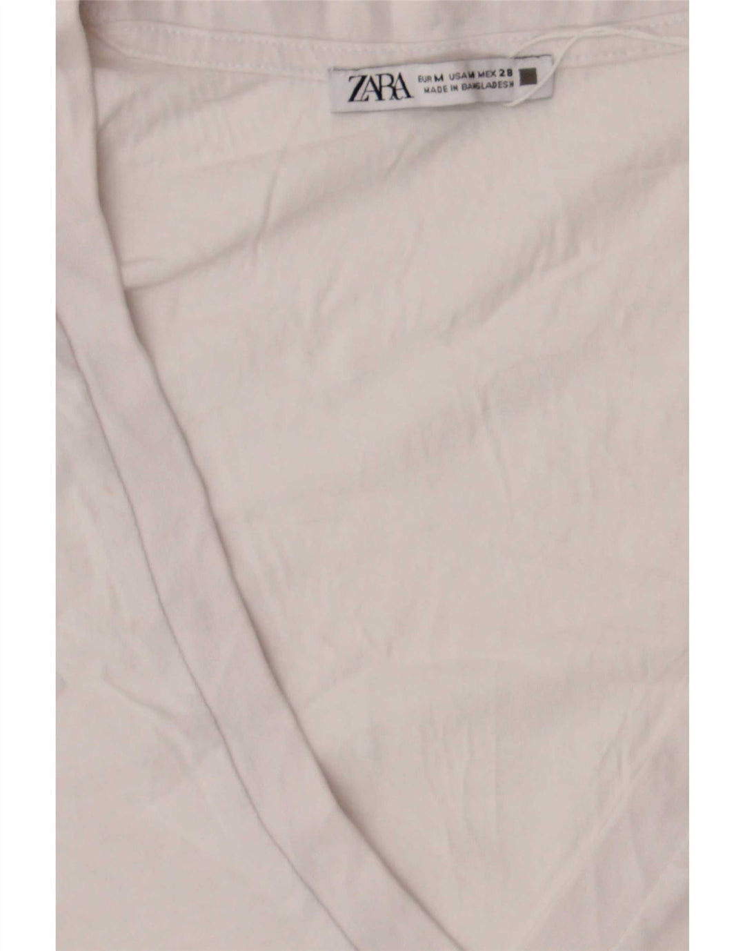 Женская футболка Zara Top UK 14 Medium White