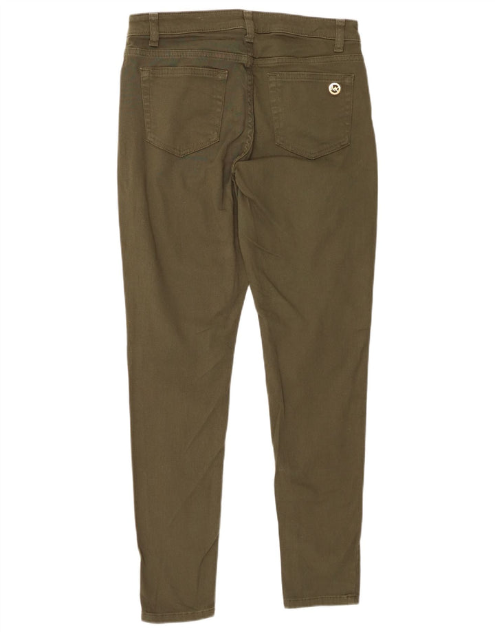 MICHAEL KORS Womens Skinny Casual Trousers US 8 Medium W28 L29 Khaki